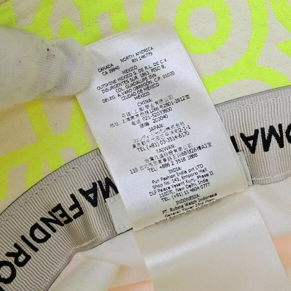 FENDI×MARC JACOBS Logo Bucket Hat #S Cotton Yellow Italy 64RL016 main image 7